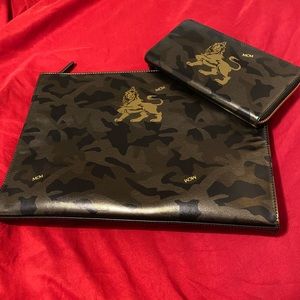 MCM limited edition Pouch and Wallet set